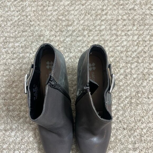 Naturalizer Maureen Gray Leather Suede Zip Ankle Boots Women’s Size 6.5 - Picture 6 of 11